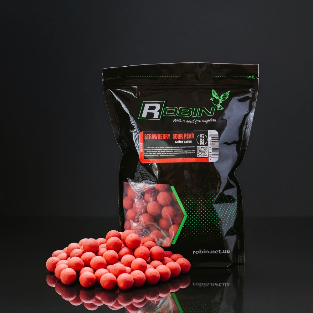 Бойли ROBIN Варені Strawberry-Sour Pear 24mm 1kg