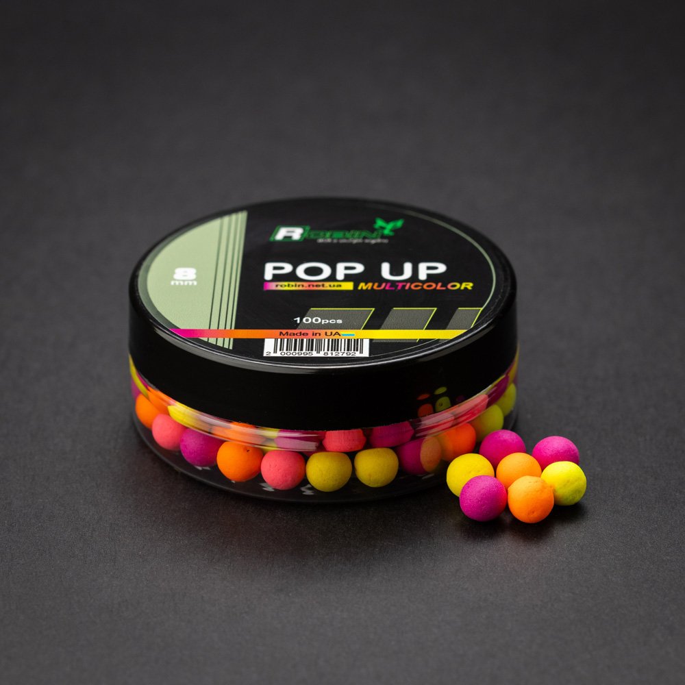 POP-UPS ROBIN Premium Multicolor 8 мм / 100 pcs